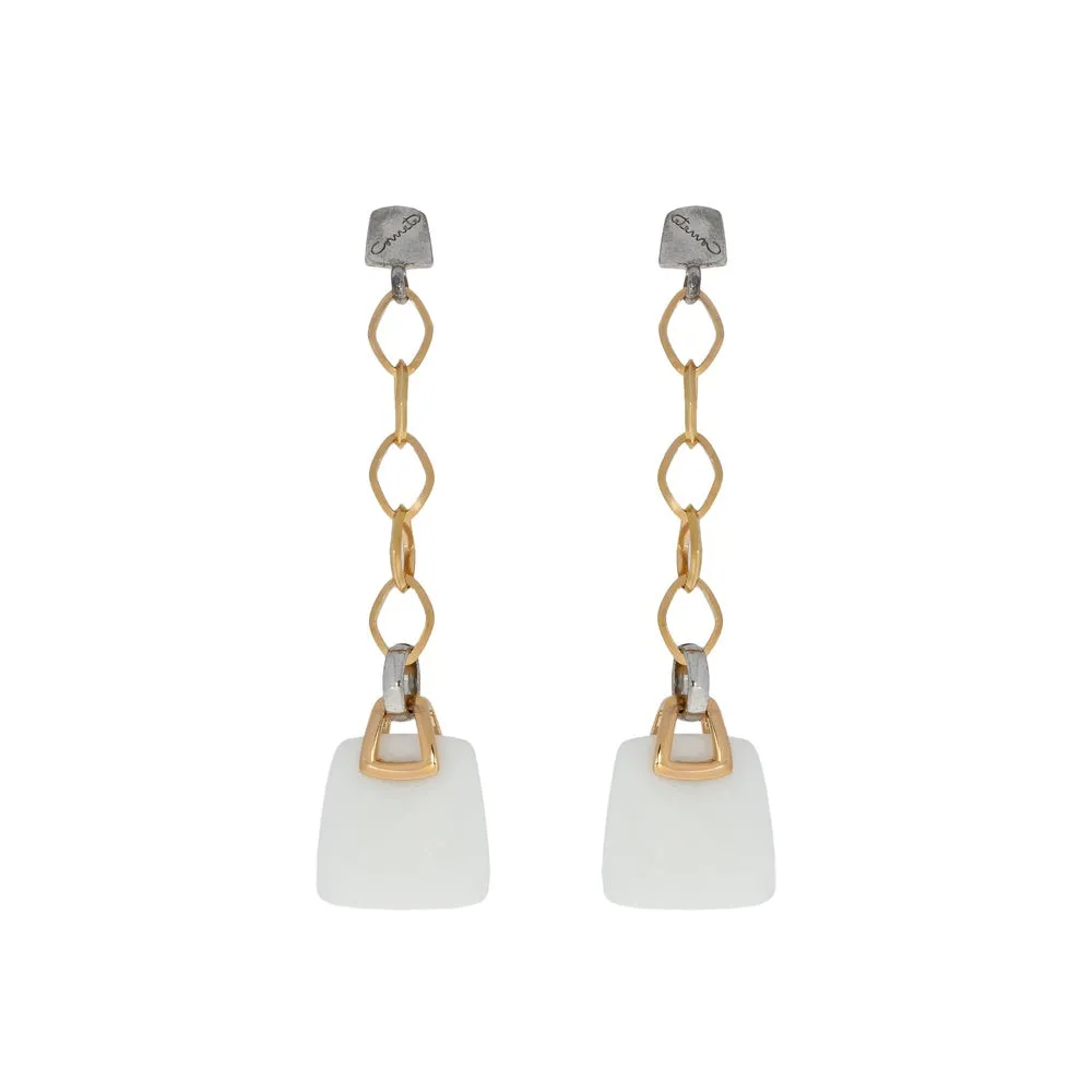 Orecchini Comete UORM 131 con Pietre Bianche