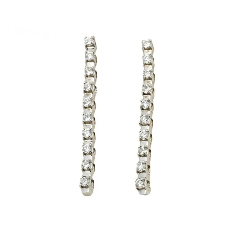 orecchini con pendenti donna Gioielli Lavinia lav000964 in oro 750 bianco con diamanti