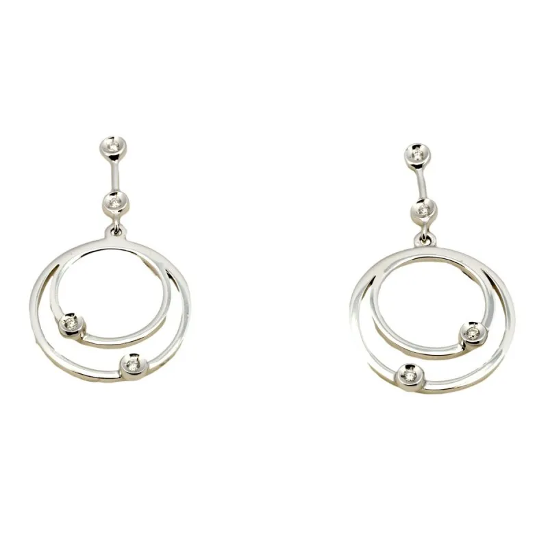 orecchini con pendenti donna Gioielli Lavinia lav000966 in oro 750 bianco con diamanti