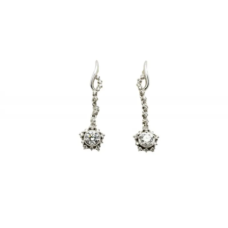 orecchini con pendenti donna Gioielli Lavinia lav000971 in oro 750 bianco con diamanti