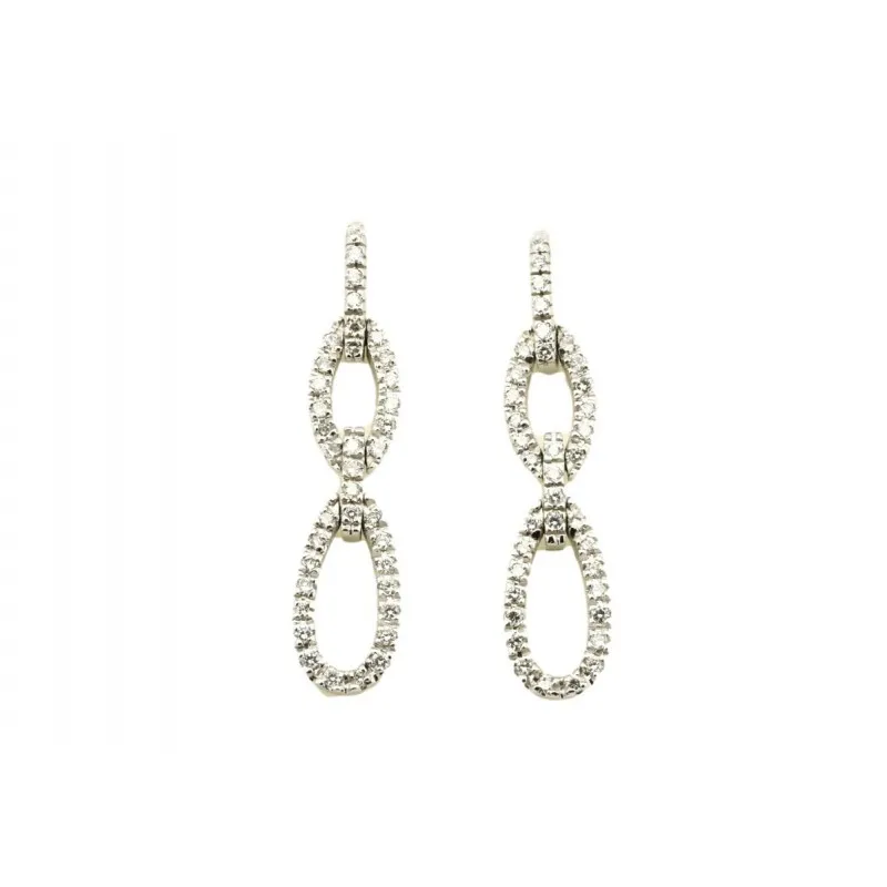 orecchini con pendenti donna Gioielli Lavinia lav000973 in oro 750 bianco con diamanti