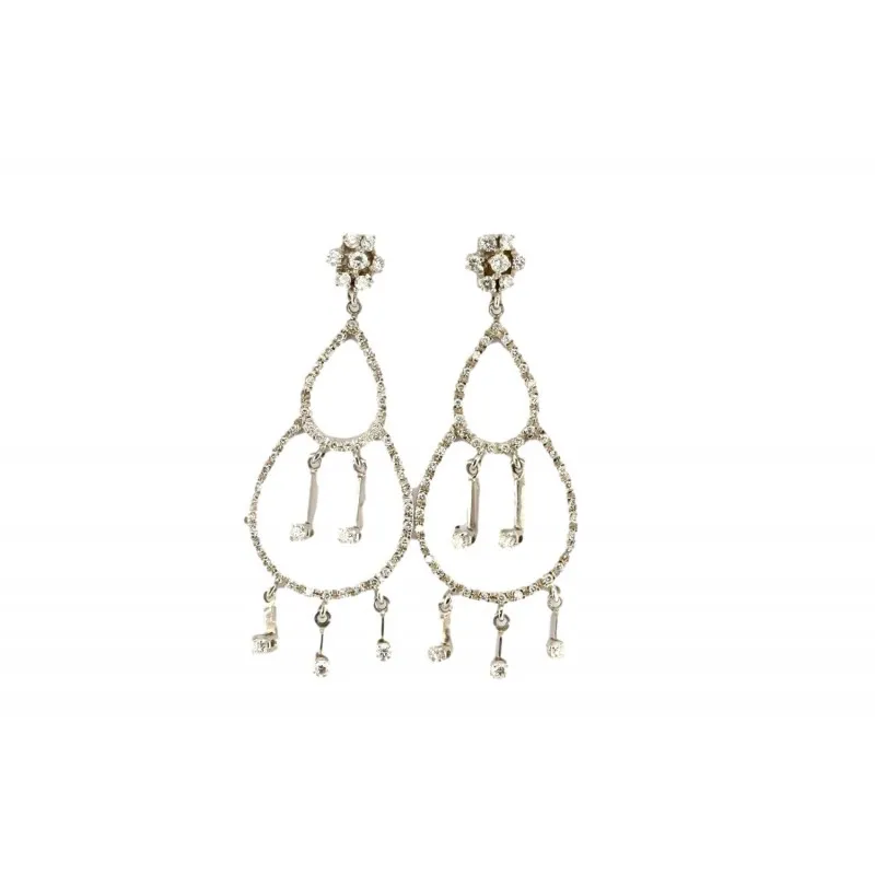 orecchini con pendenti donna Gioielli Lavinia lav002182 in oro 750 bianco con diamanti