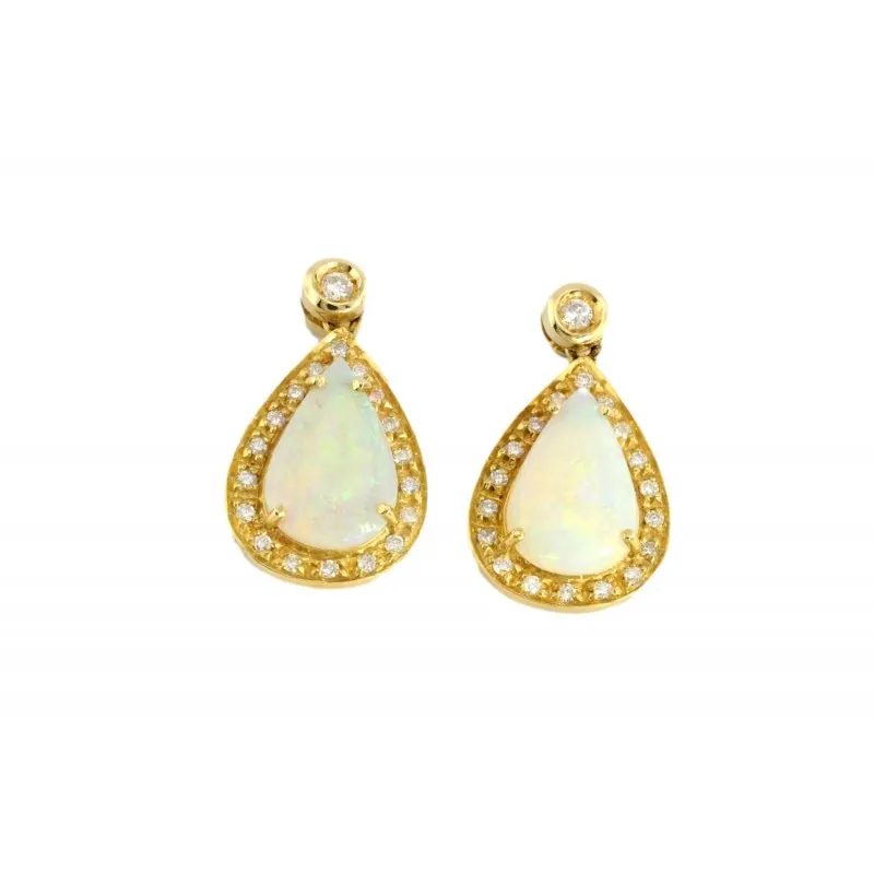 orecchini con pendenti donna Gioielli Lavinia lav008465 in oro 750 giallo con opale arlecchino e diamanti