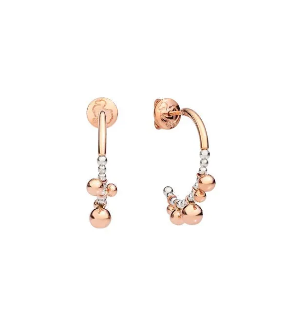 ORECCHINI DODO BOLLICINE ORO ROSA E ARGENTO DOC0001-BOLLI-0009A