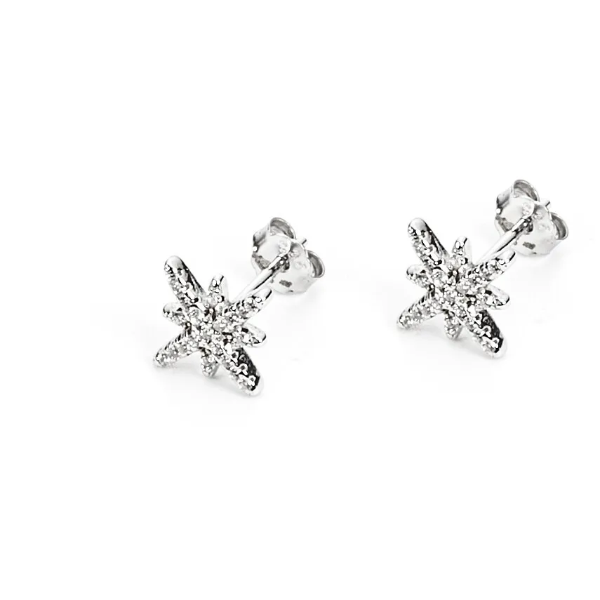 Orecchini donna in argento fiocco di neve gioielli 4US Cesare Paciotti 4uor5437w