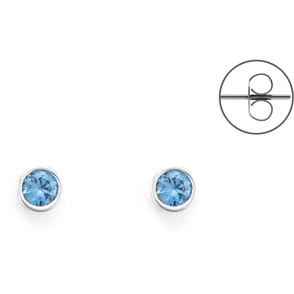 Orecchini donna in argento con zirconi blu gioielli 4US Cesare Paciotti 4uor5785w