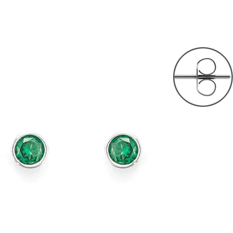Orecchini donna in argento con zirconi verdi gioielli 4US Cesare Paciotti 4uor5788w