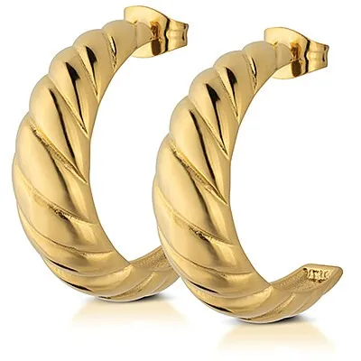 Orecchini donna gioielli Ops Objects Fancy opsor-778 semicerchio acciaio dorato