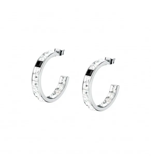 Karl Lagerfeld Orecchini Cerchio Con Zirconi