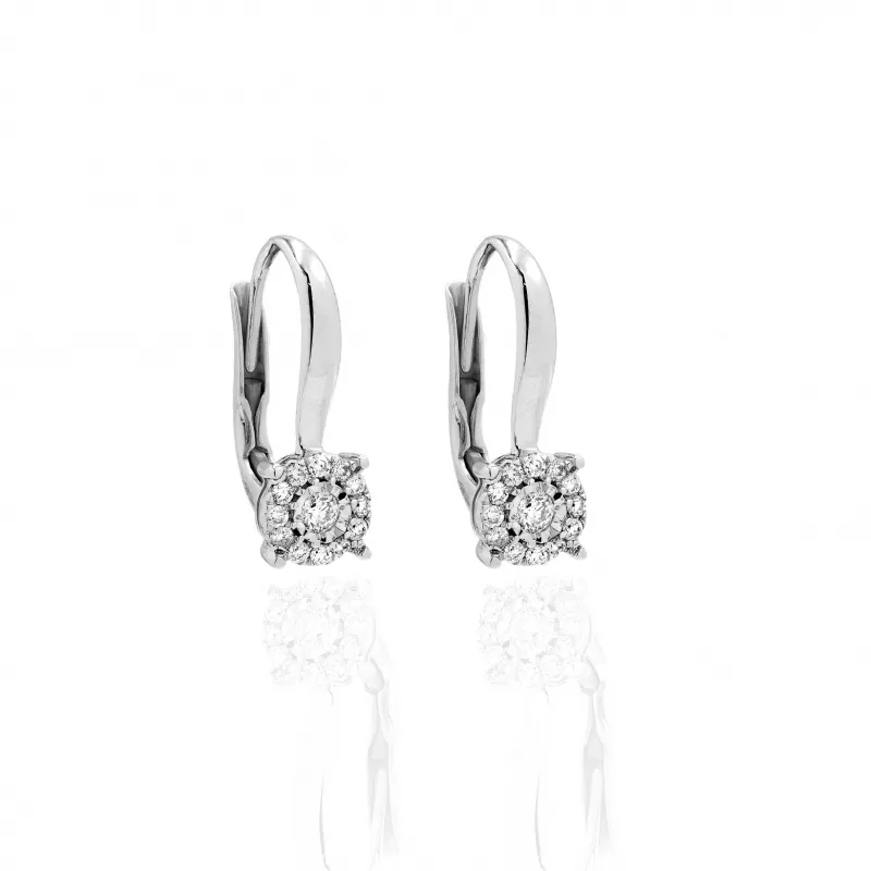 Orecchini Monachella Halo con Diamanti