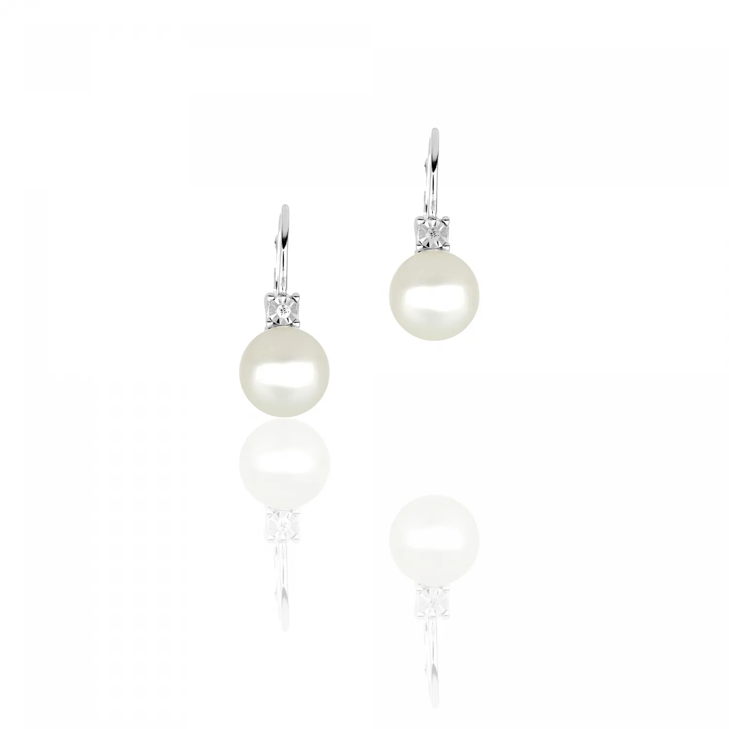 Orecchini a monachella con perle e diamanti