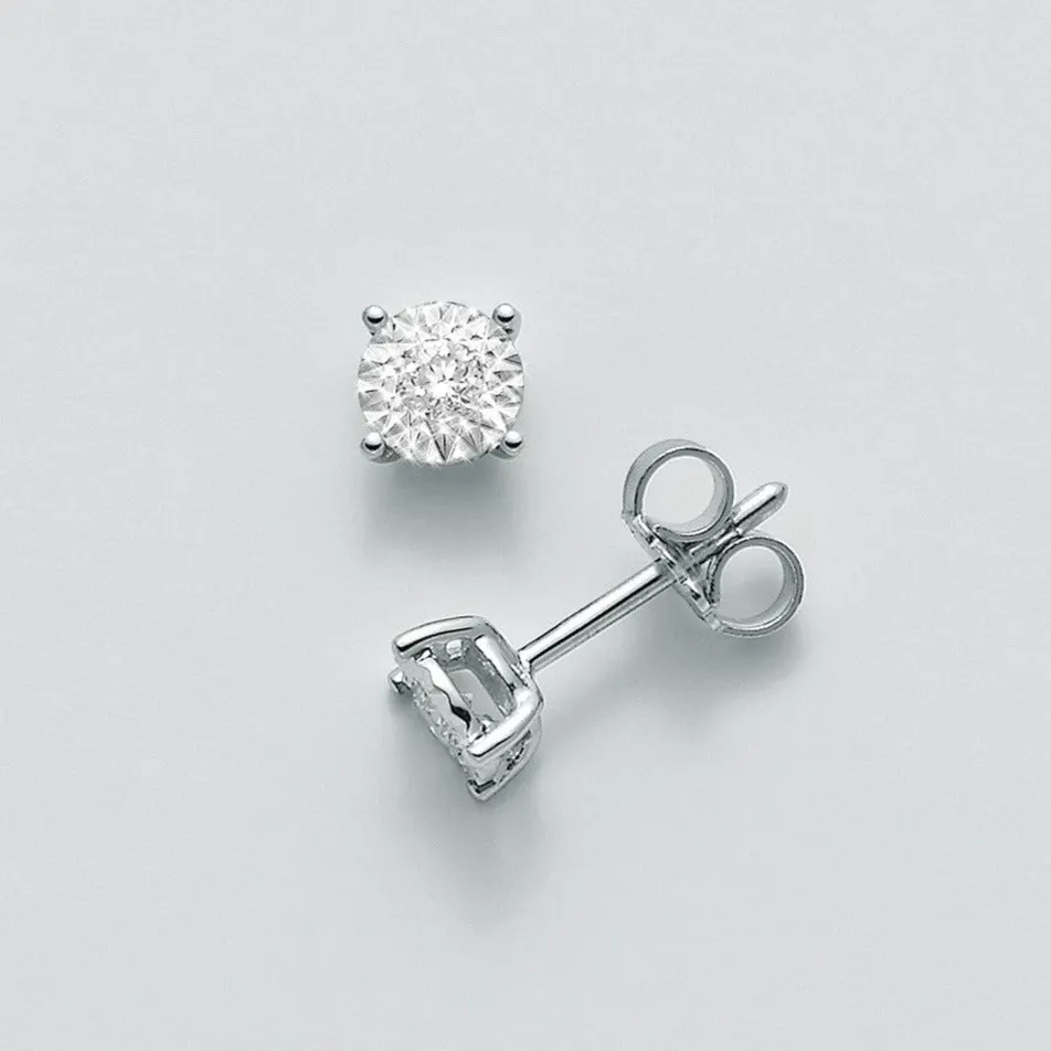 Orecchini punto luce Miluna oro e diamanti 0,02 ERD2317