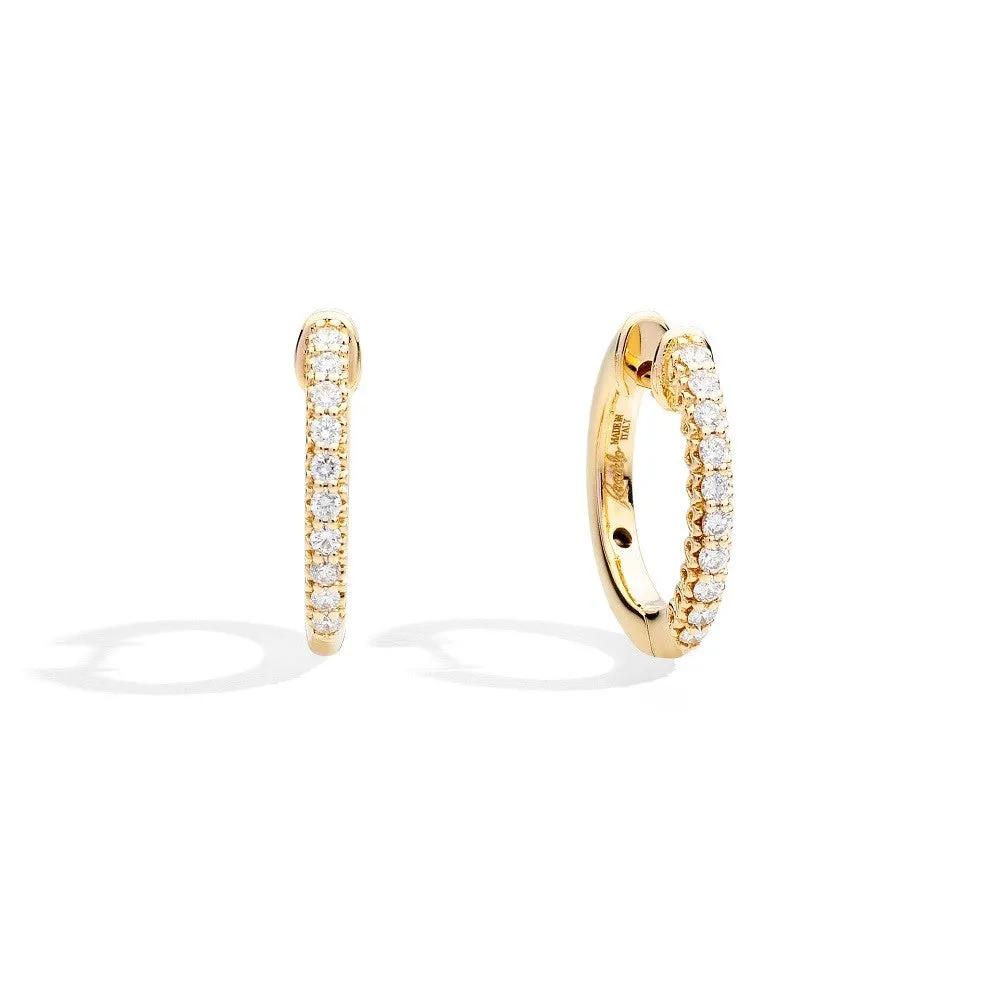 Recarlo Orecchini a cerchio Anniversary in oro giallo e diamanti
