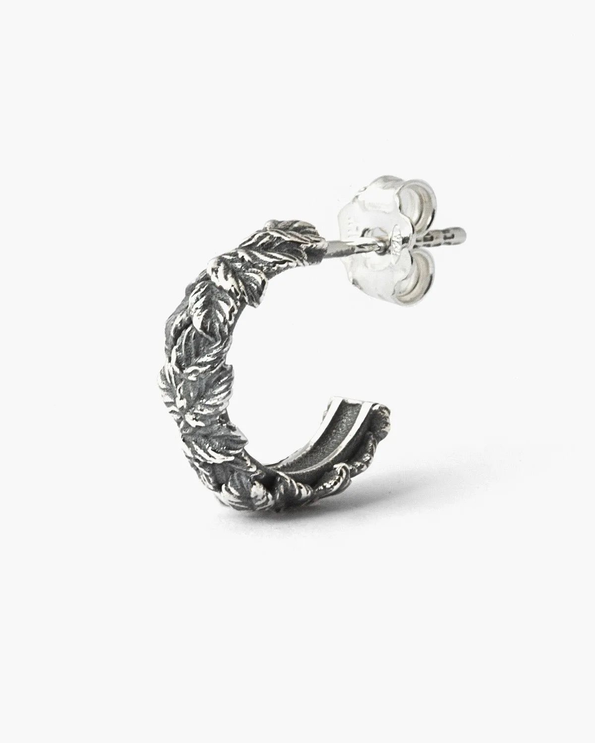 ORECCHINO SINGOLO CERCHIO FOGLIE PICCOLO - N25ORE00431