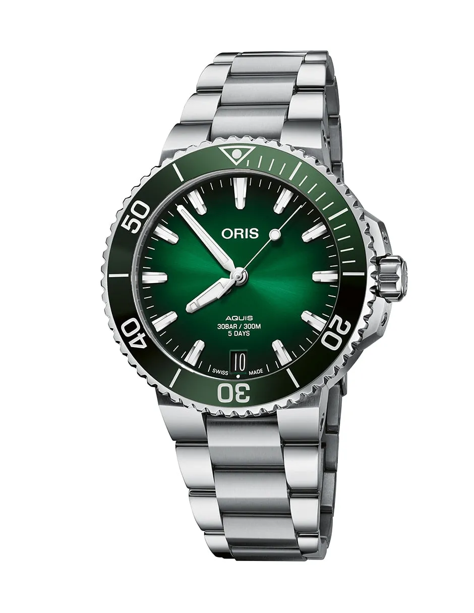ORIS AQUIS DATE CALIBRE 400 VERDE 40077694157-0782209PEB
