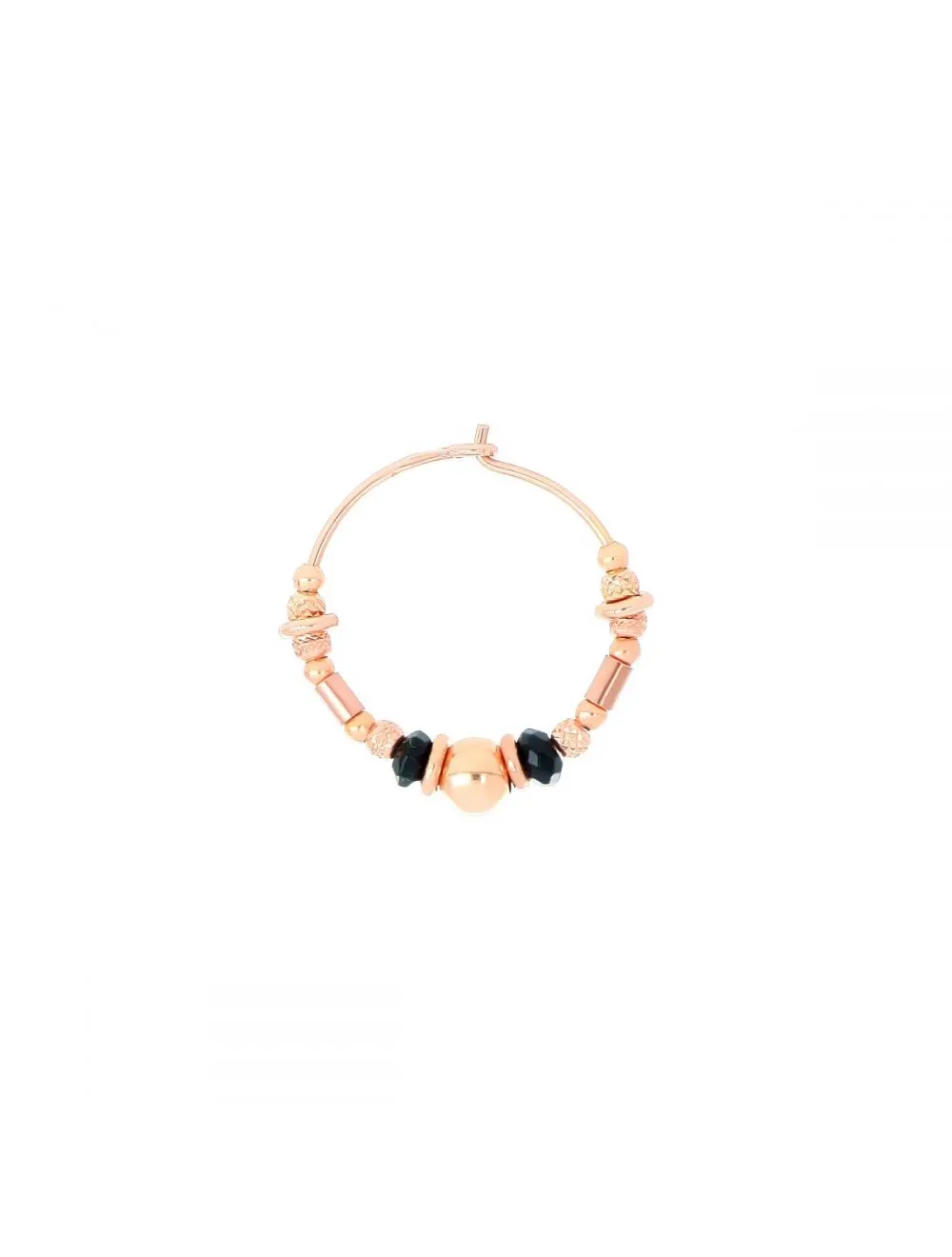 Orecchino cerchio medio con sfere