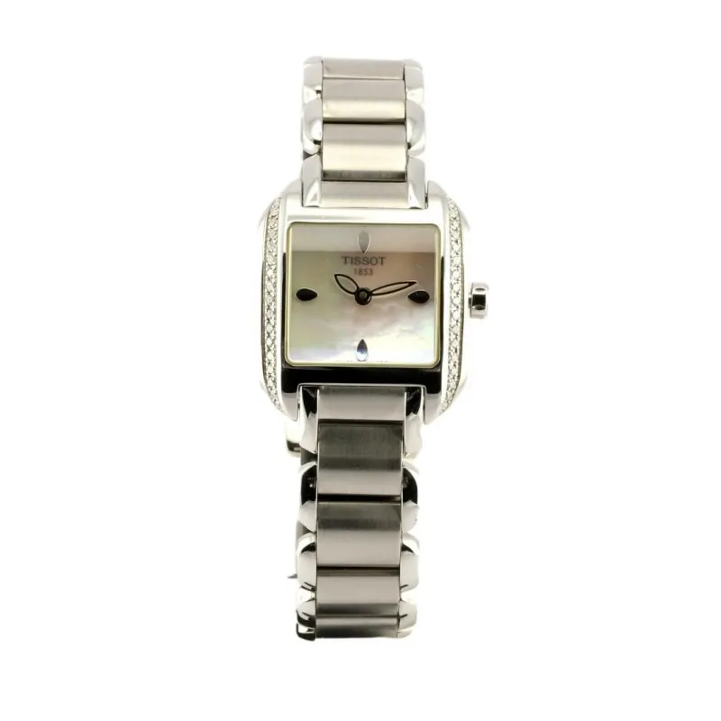 orologio al quarzo donna Tissot solo tempo T-Wave con diamanti t02138571