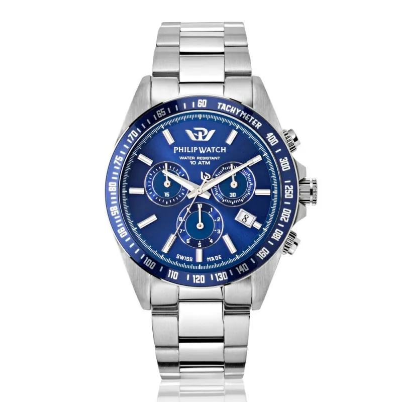 orologio al quarzo uomo Philip Watch cronografo Caribe r8273607005