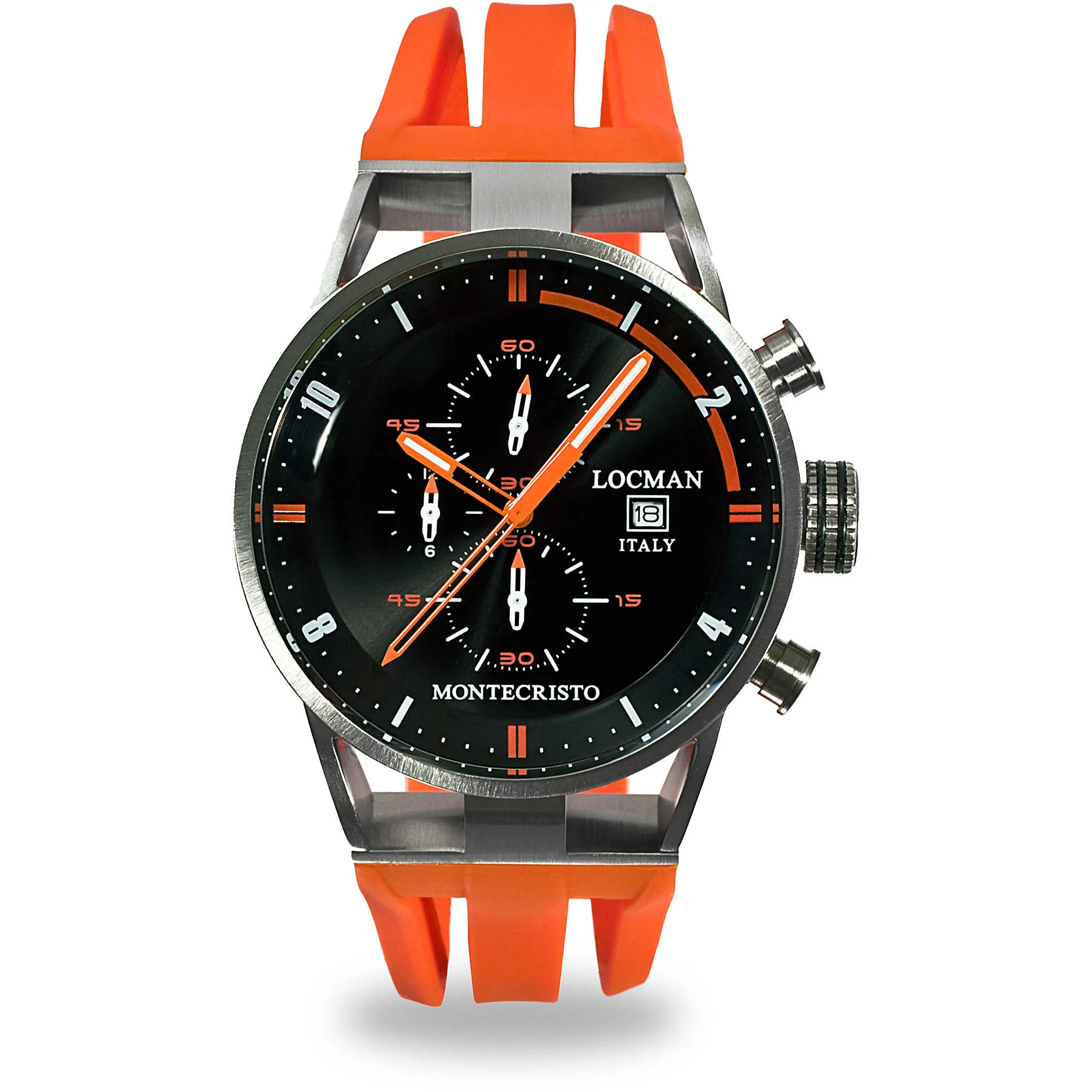 Cronografo Uomo Arancio Locman Montecristo 051000BKFOR0GOO