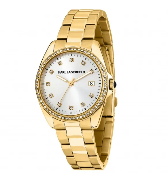 Karl Lagerfeld Orologio Donna Dorato Con Zirconi