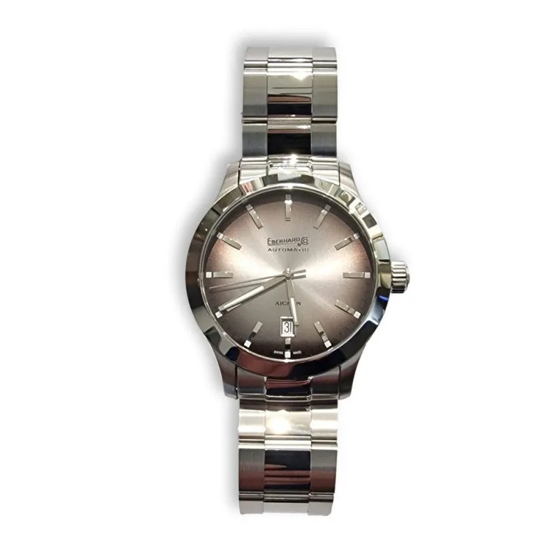 orologio meccanico automatico uomo Eberhard solo tempo Aiglon 41030.se ca2 grey