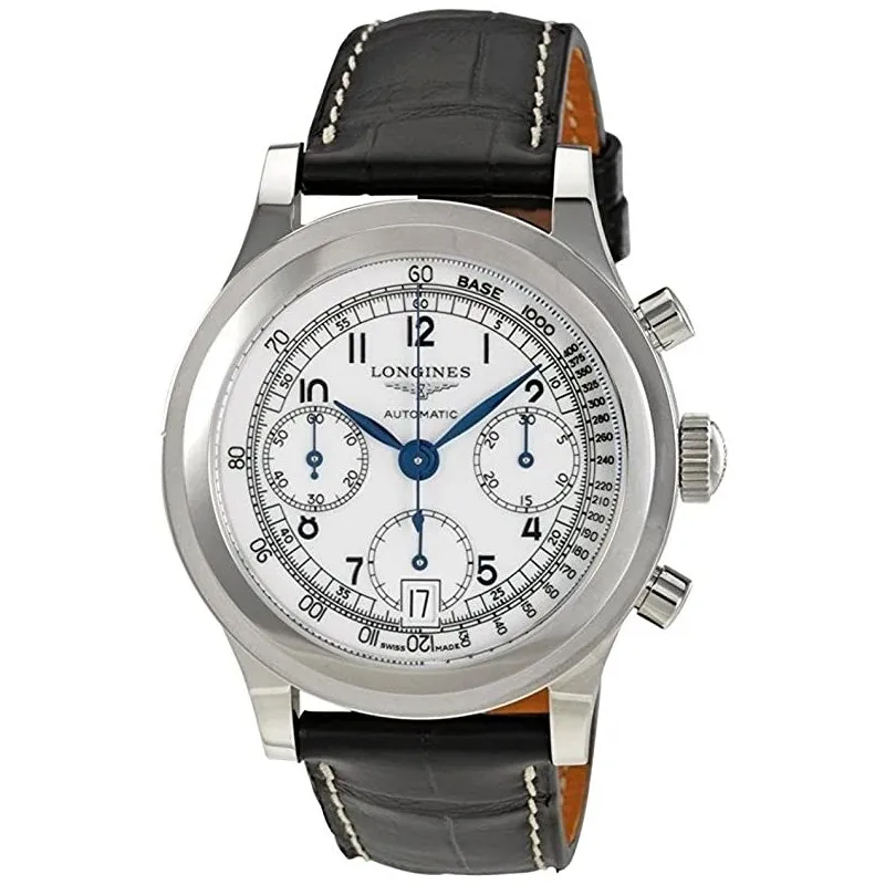 orologio meccanico automatico uomo Longines cronografo Heritage 1942 l27684132