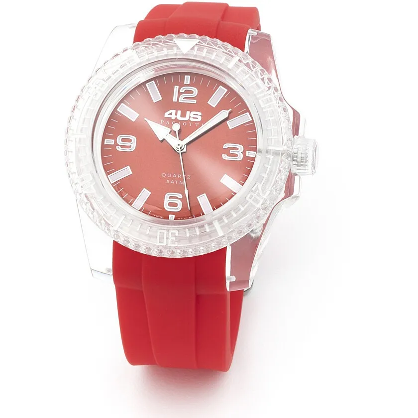 Orologio solo tempo uomo Cesare Paciotti t4st363 con cinturino in gomma rosso