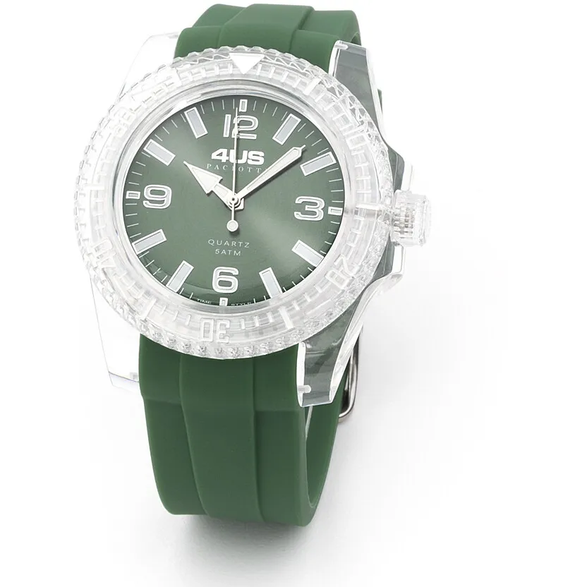 Orologio solo tempo uomo Cesare Paciotti t4st362 con cinturino in gomma verde