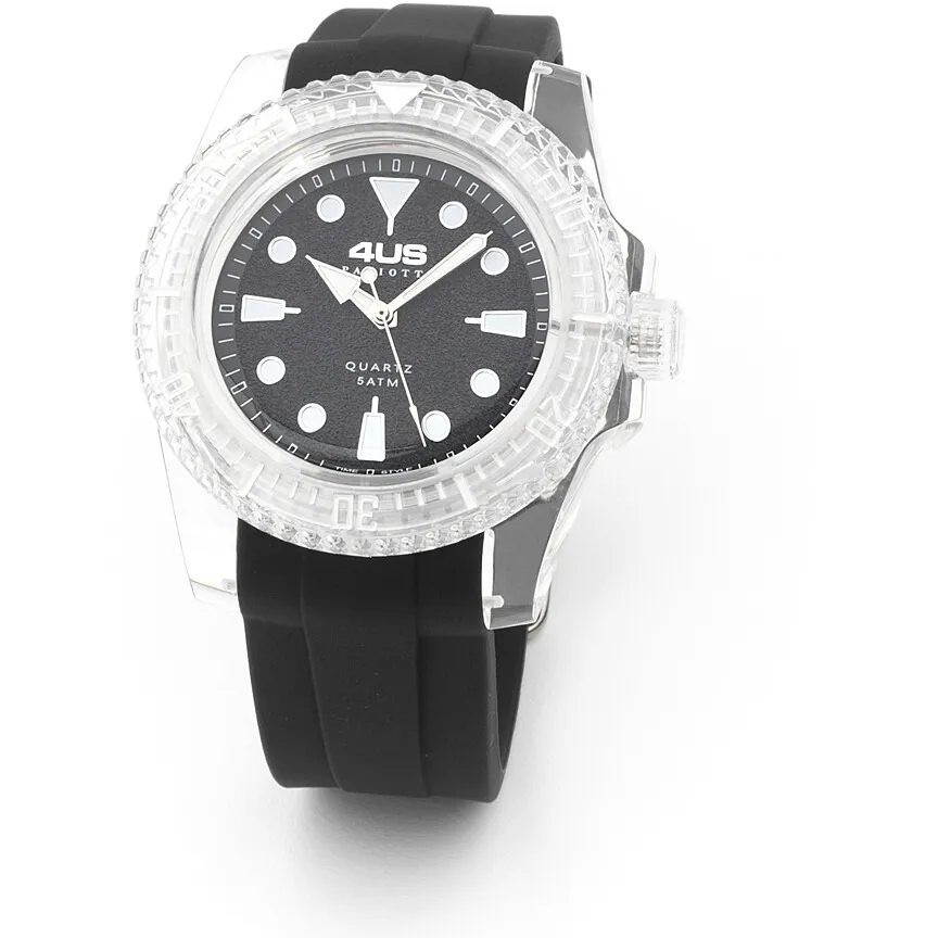 Orologio solo tempo uomo Cesare Paciotti t4st367 con cinturino in silicone nero