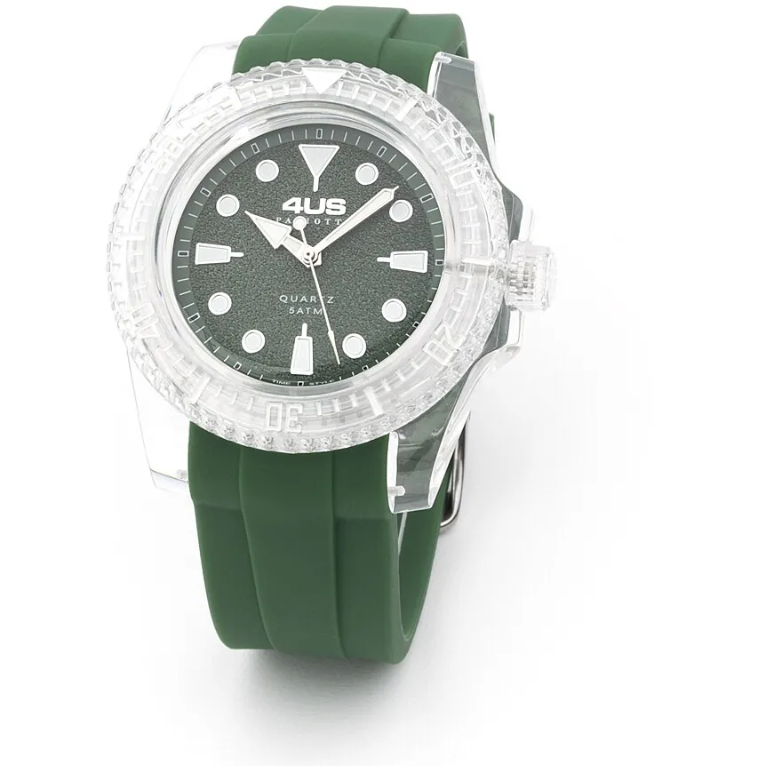 Orologio solo tempo uomo Cesare Paciotti t4st369 con cinturino in silicone verde