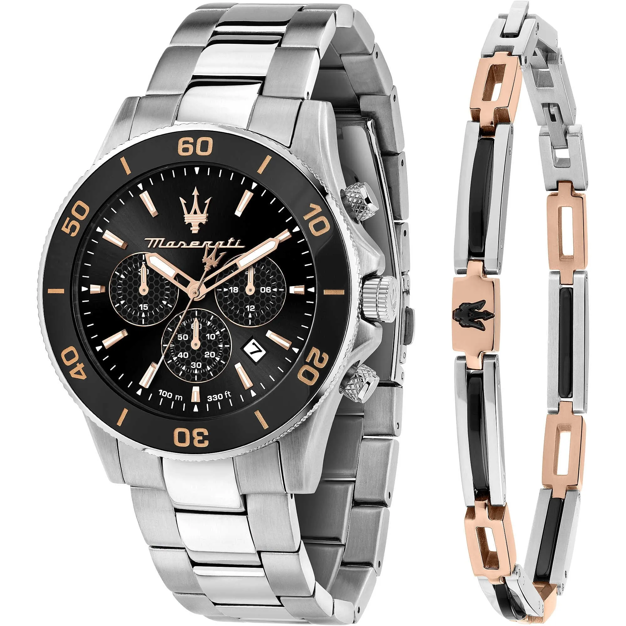 Orologio cronografo uomo con bracciale Maserati Competizione R8873600001