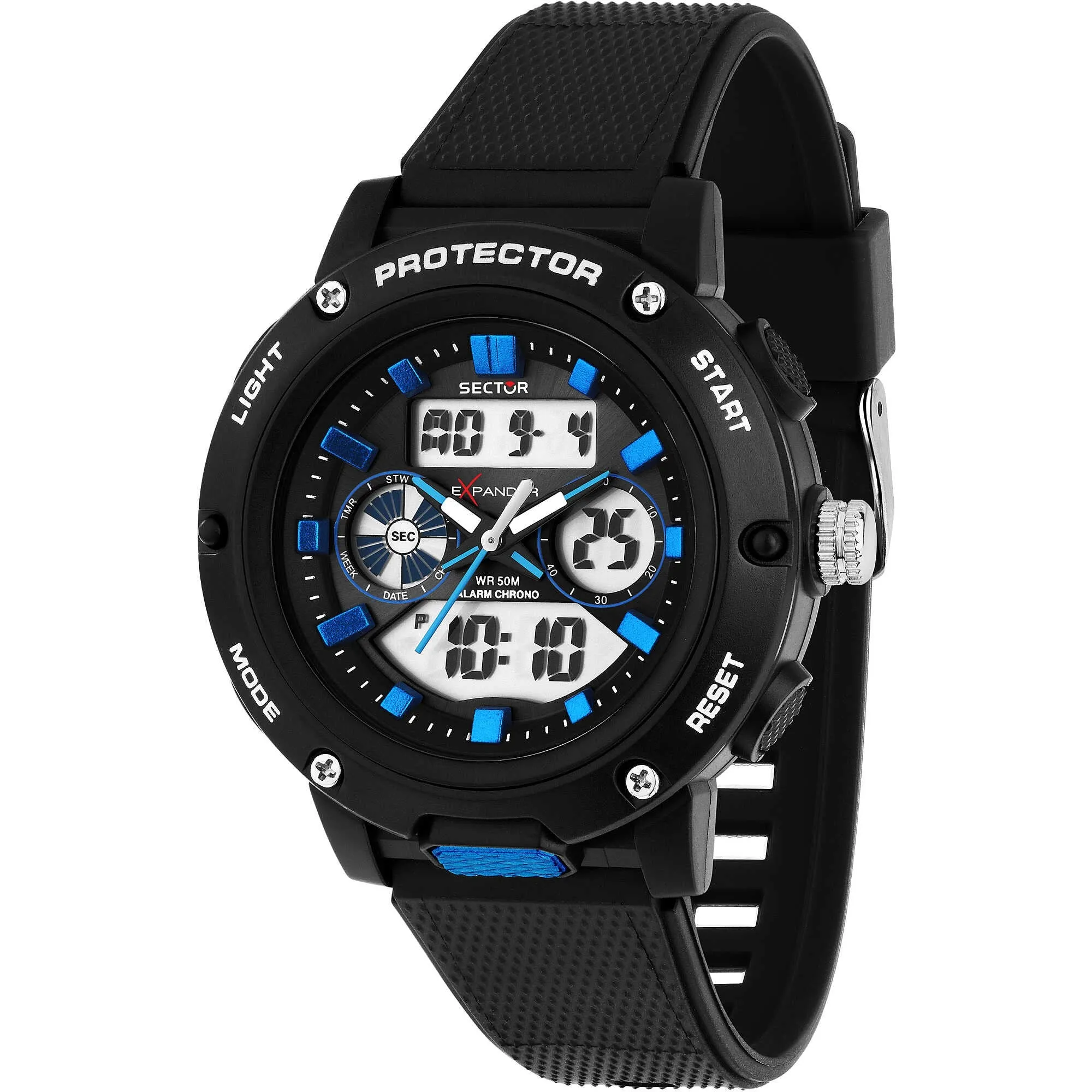 Orologio digitale uomo silicone Sector Ex-45 Nero R3251293003