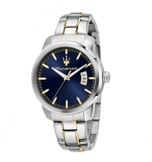 Maserati Orologio Da Uomo Successo Argento e Oro