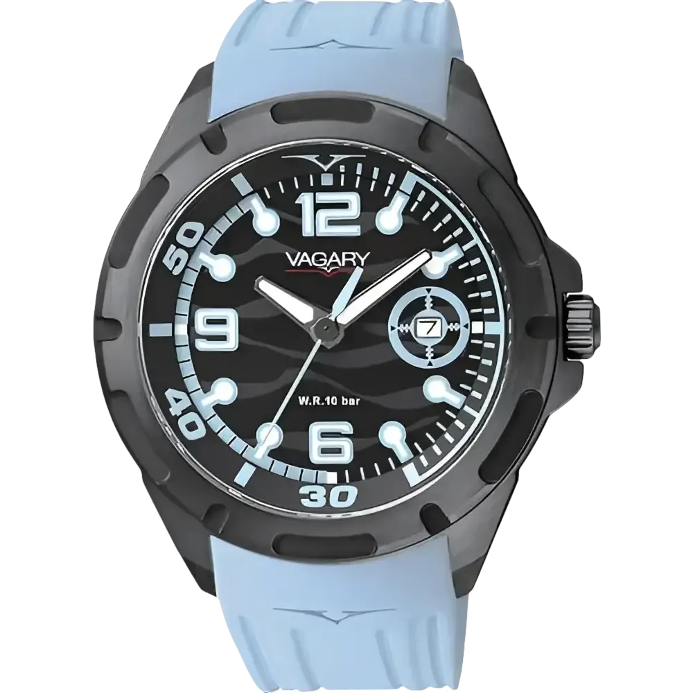 Orologio VAGARY Uomo Blu e Nero IB6-442-52