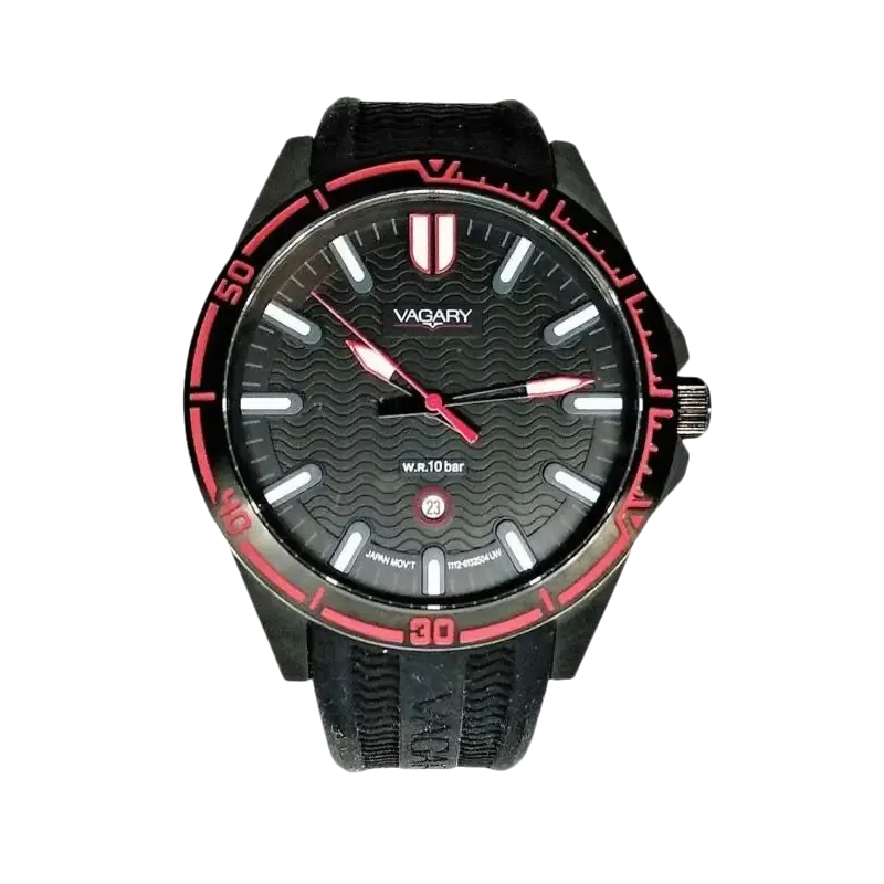 Orologio Vagary Aqua 39 Nero e Rosso