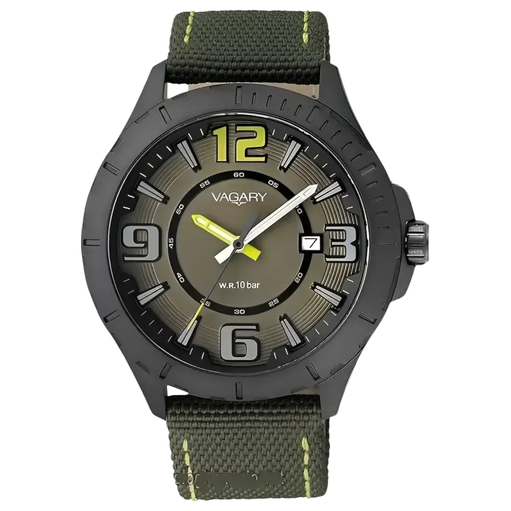 Orologio VAGARY Uomo Oliva Nero