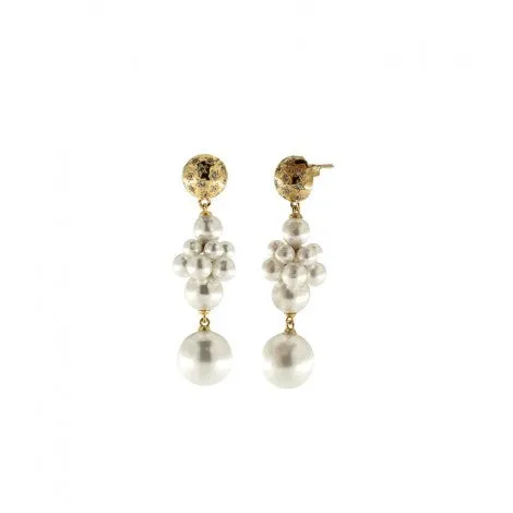 Orecchini collezione "Starball" con perle pendenti