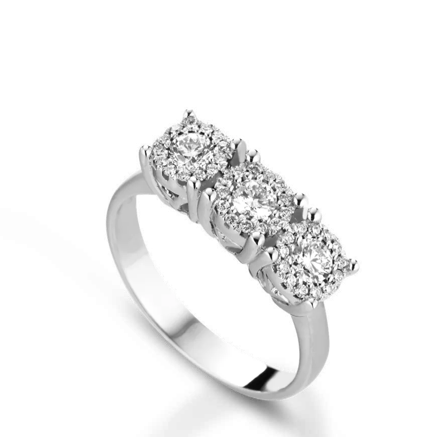 Trilogy oro e diamante naturale da 0,21 + 0,13