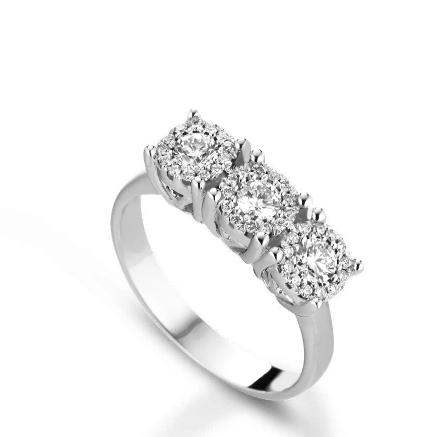 Trilogy oro e diamante naturale da 0,30 + 0,14