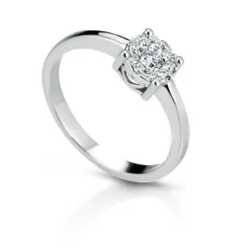 Solitario oro e diamante naturale da 0,20