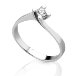Anello donna Solitario oro e diamante naturale da 0,29 ct. ANS147029