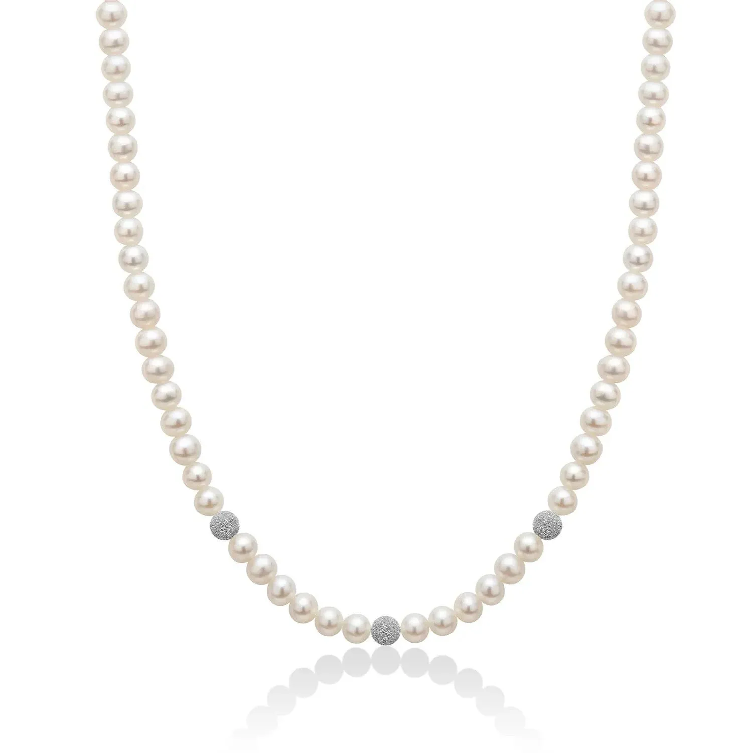 Collana Miluna in oro e perle boule e fantasia 4/4,5 mm PCL1701BV