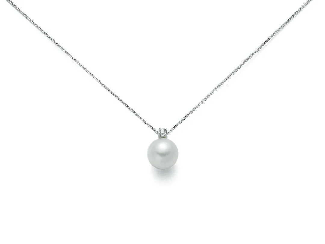 Collana in oro diamante e perla Mluna PCL3933
