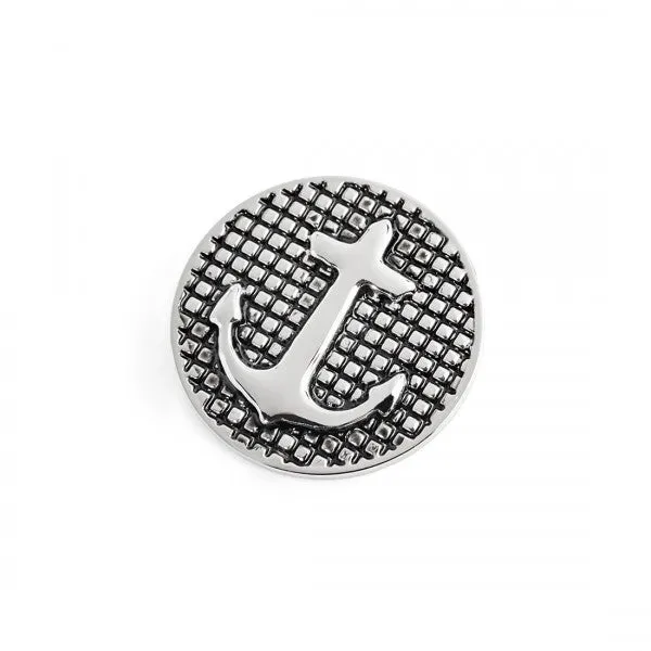 PIASTRINA TONDA CON ANCORA PER ANELLO CHANGY