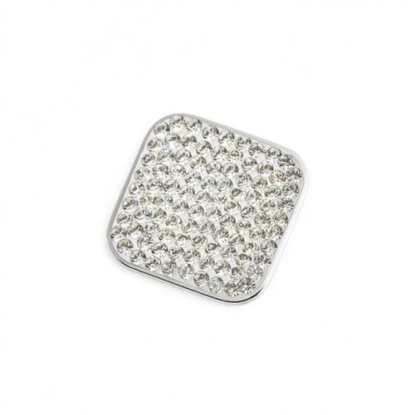 PIASTRINA QUADRATA CON CRISTALLI BIANCHI PER ANELLO CHANGY