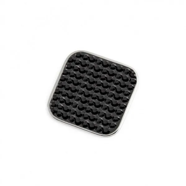 PIASTRINA QUADRATA CON CRISTALLI NERI PER ANELLO CHANGY