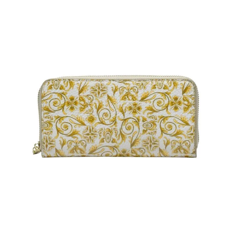 Portafoglio Ammia - Scaramanzia - "Oro Barocco" Panna