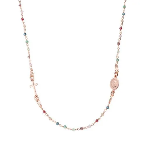 Rosario Girocollo Cristalli Multicolor Pastello - CRO25RMU3