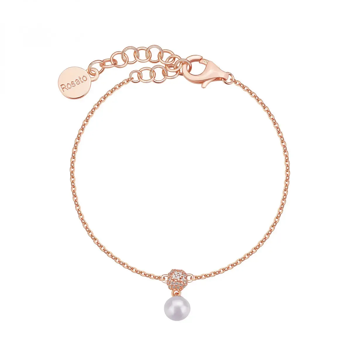 Rosato Bracciale Ciondolo Perla Oro Rosa