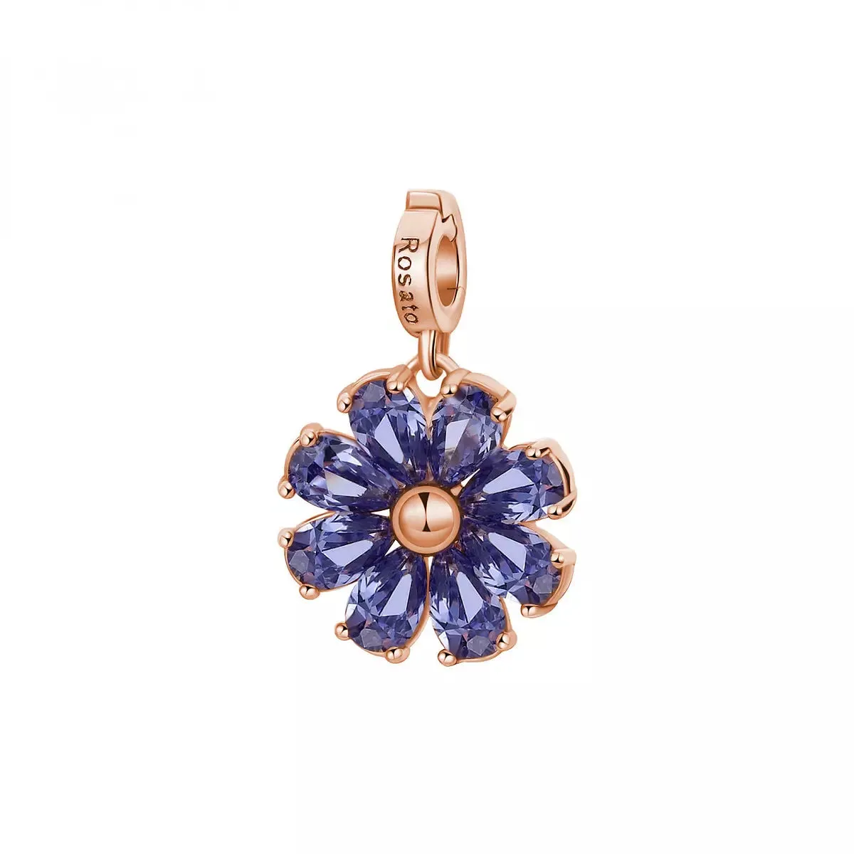Rosato Charm Fiore con Zirconi Tanzanite RZLE068